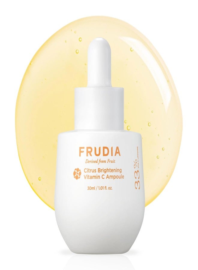 FRUDIA Citrus Brightening Vitamin C Ampoule - Lightweight Daily Vitamin C Serum for Dark Spots, Radiance and Hydrated Skin - 1.01 Fl Oz - Image 1